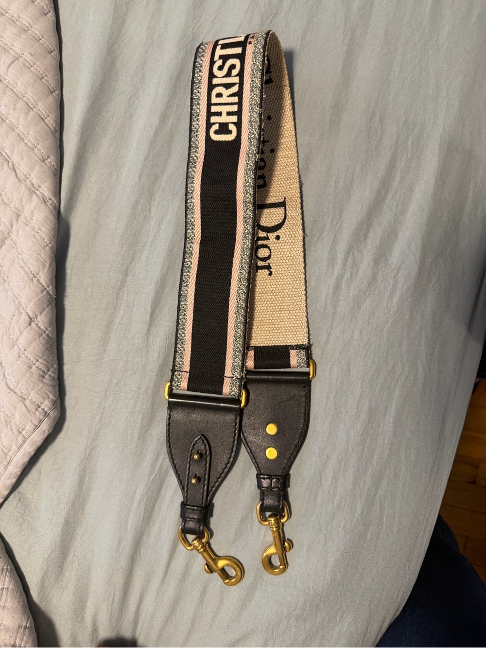 Christian Dior Black blue and Pink Canvas strap